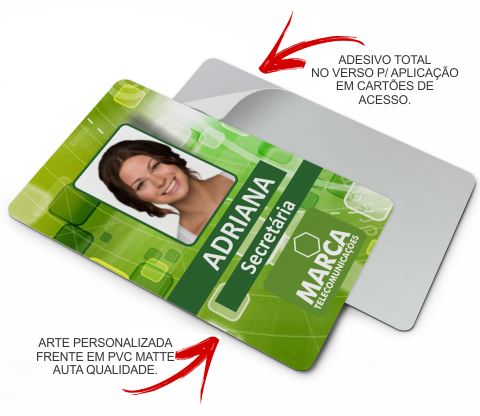 Crachá em PVC Adesivado